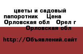 цветы и садовый папоротник  › Цена ­ 50 - Орловская обл., Орел г.  »    . Орловская обл.